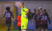 13 September 2021; Finn Harps goalkeeper Gerard Doherty dejected as Bohemians players celebrate their side's second goal, scored by Georgie Kelly, during the SSE Airtricity League Premier Division match between Finn Harps and Bohemians at Finn Park in Ballybofey, Donegal. Photo by Ramsey Cardy/Sportsfile