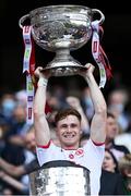 11 September 2021; Conor Meyler of Tyrone lifts the Sam Maguire Cup after the GAA Football All-Ireland Senior Championship Final match between Mayo and Tyrone at Croke Park in Dublin. Photo by Piaras Ó Mídheach/Sportsfile