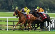 14 September 2021; Khafaaq, with Andrew Slattery up, on their way to winning the Donate To The Coast To The Curragh Cycle In Honour Of Pat Smullen Handicap at Punchestown Racecourse in Kildare. Photo by Matt Browne/Sportsfile