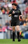 12 September 2021; Referee Liz Dempsey during the All-Ireland Senior Camogie Championship Final match between Cork and Galway at Croke Park in Dublin. Photo by Piaras Ó Mídheach/Sportsfile