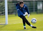 14 September 2021; Goalkeeper Eve Badana during a Republic of Ireland training session at the FAI National Training Centre in Abbotstown, Dublin. Photo by Stephen McCarthy/Sportsfile