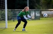 14 September 2021; Goalkeeper Courtney Brosnan during a Republic of Ireland training session at the FAI National Training Centre in Abbotstown, Dublin. Photo by Stephen McCarthy/Sportsfile