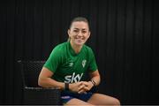 15 September 2021; Katie McCabe poses for a portrait during a Republic of Ireland press conference at the Castleknock Hotel in Dublin. Photo by Stephen McCarthy/Sportsfile