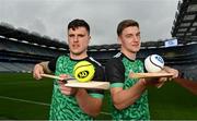 15 September 2021; Today saw the launch of the 2021 M. Donnelly GAA All-Ireland Poc Fada Finals by Uachtarán Chumann Lúthchleas Gael, Larry McCarthy, and Uachtarán an Cumann Camógaíochta Hilda Breslin. The All-Ireland Poc Fada finals in Hurling and Camogie will be held on the Cooley Mountains on Saturday 25th September. Pictured at the launch in Croke Park, Dublin, are Kilcormac-Killoughey hurlers Cillian Kiely, left, and Cathal Kiely. Photo by Seb Daly/Sportsfile