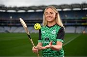 15 September 2021; Today saw the launch of the 2021 M. Donnelly GAA All-Ireland Poc Fada Finals by Uachtarán Chumann Lúthchleas Gael, Larry McCarthy, and Uachtarán an Cumann Camógaíochta Hilda Breslin. The All-Ireland Poc Fada finals in Hurling and Camogie will be held on the Cooley Mountains on Saturday 25th September. Pictured at the launch in Croke Park, Dublin, is Antrim Camogie player Roisin McCormack. Photo by Seb Daly/Sportsfile