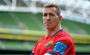 15 September 2021; Chris Farrell of Munster poses for a portrait during the United Rugby Championship launch at the Aviva Stadium in Dublin. Photo by Brendan Moran/Sportsfile