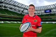 15 September 2021; Chris Farrell of Munster poses for a portrait during the United Rugby Championship launch at the Aviva Stadium in Dublin. Photo by Brendan Moran/Sportsfile