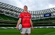 15 September 2021; Chris Farrell of Munster poses for a portrait during the United Rugby Championship launch at the Aviva Stadium in Dublin. Photo by Brendan Moran/Sportsfile