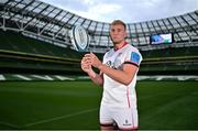 15 September 2021; Kieran Treadwell of Ulster poses for a portrait during the United Rugby Championship launch at the Aviva Stadium in Dublin. Photo by Brendan Moran/Sportsfile