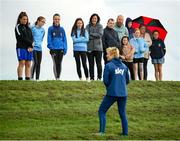 15 September 2021; Manager Vera Pauw speaks to players, parents and members of Rosemount Mulvey FC during a Republic of Ireland training session at the FAI National Training Centre in Abbotstown, Dublin. Photo by Stephen McCarthy/Sportsfile
