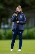 15 September 2021; Digital media coordinator Alice Linehan during a Republic of Ireland training session at the FAI National Training Centre in Abbotstown, Dublin. Photo by Stephen McCarthy/Sportsfile