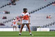 12 September 2021; Ciara Donnelly  of Armagh during the All-Ireland Premier Junior Camogie Championship Final match between Armagh and Wexford at Croke Park in Dublin. Photo by Ben McShane/Sportsfile