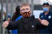 17 September 2021; Dundalk supporter Tiernan Kelly before the extra.ie FAI Cup Quarter-Final match between Finn Harps and Dundalk at Finn Park in Ballybofey, Donegal. Photo by Ramsey Cardy/Sportsfile