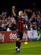 17 September 2021; Keith Ward of Bohemians celebrates after scoring his side's third goal during the extra.ie FAI Cup Quarter-Final match between Bohemians and Maynooth University Town at Dalymount Park in Dublin. Photo by Stephen McCarthy/Sportsfile