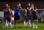 17 September 2021; Wexford players applaud to their supporters after their defeat in the extra.ie FAI Cup Quarter-Final match between St Patrick's Athletic and Wexford at Richmond Park in Dublin. Photo by Ben McShane/Sportsfile
