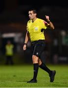 17 September 2021; Referee Adriano Reale during the extra.ie FAI Cup Quarter-Final match between Bohemians and Maynooth University Town at Dalymount Park in Dublin. Photo by Stephen McCarthy/Sportsfile