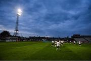 17 September 2021; Maynooth University Town players takes to the pitch before the extra.ie FAI Cup Quarter-Final match between Bohemians and Maynooth University Town at Dalymount Park in Dublin. Photo by Stephen McCarthy/Sportsfile