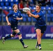 11 September 2021; Nikki Caughey, right, and Emma Murphy of Leinster during the Vodafone Women’s Interprovincial Championship Round 3 match between Leinster and Munster at Energia Park in Dublin. Photo by Harry Murphy/Sportsfile