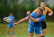 18 September 2021; Seanan Devereux of Leinster during the Development Interprovincial match between Leinster XV and Connacht XV at the IRFU High Performance Centre, on the Sport Ireland Campus in Dublin. Photo by Seb Daly/Sportsfile