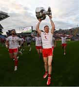 11 September 2021; Cathal McShane of Tyrone with the Sam Maguire cup after the GAA Football All-Ireland Senior Championship Final match between Mayo and Tyrone at Croke Park in Dublin. Photo by Ramsey Cardy/Sportsfile