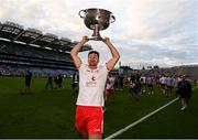 11 September 2021; Conor McKenna of Tyrone with the Sam Maguire cup after the GAA Football All-Ireland Senior Championship Final match between Mayo and Tyrone at Croke Park in Dublin. Photo by Ramsey Cardy/Sportsfile