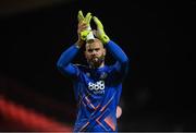 18 September 2021; Shamrock Rovers goalkeeper Alan Mannus after his side's victory in the SSE Airtricity League Premier Division match between Sligo Rovers and Shamrock Rovers at The Showgrounds in Sligo. Photo by Stephen McCarthy/Sportsfile