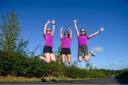 19 September 2021; Participants, from left, Claire McGovern, Cynthia O'Neill and Sarah O'Carroll take part in this years Vhi Virtual Women’s Mini Marathon in Marlay Park, Dublin. The event, now in its 39th year, took place virtually with women all over Ireland walking, jogging and running the annual 10km. This year, participants were helped by the brand new Official Event App that was developed to support those on their 10km route along with receiving official race packs, that included a brand-new Vhi Women’s Mini Marathon t-shirt, the 2021 commemorative medal, a finish line and a neck buff. The Vhi Refuel Stations visited various part of the country today to support and fuel Vhi Virtual Women’s Mini participants as they completed their 10km. For further information, visit: https://www.vhiwomensminimarathon.ie/ Photo by Ramsey Cardy/Sportsfile