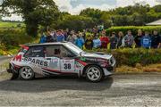 19 September 2021; Richard Moffett and co-driver Darragh Kelly, in a Toyota Starlet RWD, during special stage three of the Cork 20 International Rally in Fermoy, Co. Cork. Photo by Philip Fitzpatrick/Sportsfile