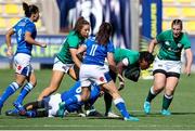 19 September 2021; Linda Djougang of Ireland in action against  Maria Magatti of Italy during the Rugby World Cup 2022 Europe Qualifying Tournament match between Italy and Ireland at Stadio Sergio Lanfranchi in Parma, Italy. Photo by Roberto Bregani/Sportsfile