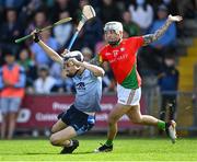 19 September 2021; Eoin Ryan of St Anne's Rathangan in action against Ricky Fox of Rapparees during the Wexford Senior County Hurling Championship Final match between St Anne's Rathangan and Rapparees at Chadwicks Wexford Park in Wexford. Photo by Piaras Ó Mídheach/Sportsfile