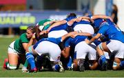 19 September 2021; Dorothy Wall of Ireland, left, competes in the scrum during the the Rugby World Cup 2022 Europe Qualifying Tournament match between Italy and Ireland at Stadio Sergio Lanfranchi in Parma, Italy. Photo by Roberto Bregani/Sportsfile