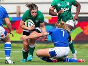 19 September 2021; Laura Feely of Ireland in action against Francesca Sgorbini of Italy during the Rugby World Cup 2022 Europe Qualifying Tournament match between Italy and Ireland at Stadio Sergio Lanfranchi in Parma, Italy. Photo by Roberto Bregani/Sportsfile