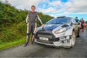 19 September 2021; Stephen Wright from Monaghan with his Ford Fiesta R5 after the Cork 20 International Rally in Fermoy, Cork. Photo by Philip Fitzpatrick/Sportsfile