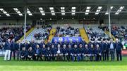 19 September 2021; Members and representatives of the Wexford 1996 All-Ireland Senior Hurling Championship winning Wexford team after being introduced to the crowd at half-time in the Wexford Senior County Hurling Championship Final match between St Anne's Rathangan and Rapparees at Chadwicks Wexford Park in Wexford. Photo by Piaras Ó Mídheach/Sportsfile