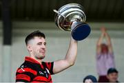 19 September 2021; Mount Leinster Rangers captain Michael Doyle lifts the cup after the Carlow Senior County Hurling Championship Final match between Mount Leinster Rangers and St Mullins at Netwatch Cullen Park in Carlow. Photo by Ben McShane/Sportsfile