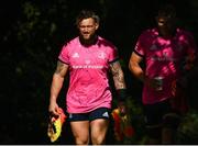 20 September 2021; Andrew Porter, left, during the Leinster Rugby squad training session at UCD in Dublin.  Photo by Harry Murphy/Sportsfile