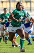19 September 2021; Linda Djougang of Ireland goes over during the Rugby World Cup 2022 Europe Qualifying Tournament match between Italy and Ireland at Stadio Sergio Lanfranchi in Parma, Italy. Photo by Roberto Bregani/Sportsfile