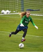 20 September 2021; Goalkeeper Grace Moloney  during a Republic of Ireland training session at Tallaght Stadium in Dublin. Photo by Stephen McCarthy/Sportsfile