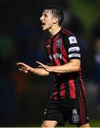 13 September 2021; Keith Buckley of Bohemians during the SSE Airtricity League Premier Division match between Finn Harps and Bohemians at Finn Park in Ballybofey, Donegal. Photo by Ramsey Cardy/Sportsfile