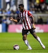 27 August 2021; James Akintunde of Derry City during the extra.ie FAI Cup Second Round match between Finn Harps and Derry City at Finn Park in Ballybofey, Donegal. Photo by Ramsey Cardy/Sportsfile