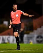 20 September 2021; Referee Robert Harvey during the SSE Airtricity League Premier Division match between Bohemians and Derry City at Dalymount Park in Dublin. Photo by Seb Daly/Sportsfile