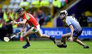 19 September 2021; Lenny Connolly of Rapparees gets away from Eoin Ryan of St Anne's Rathangan during the Wexford Senior County Hurling Championship Final match between St Anne's Rathangan and Rapparees at Chadwicks Wexford Park in Wexford. Photo by Piaras Ó Mídheach/Sportsfile