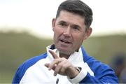 21 September 2021; Team Europe captain Padraig Harrington before a practice round prior to the Ryder Cup 2021 Matches at Whistling Straits in Kohler, Wisconsin, USA. Photo by Tom Russo/Sportsfile