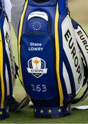 21 September 2021; The golf bag of Shane Lowry during a Team Europe squad photo session prior to the Ryder Cup 2021 Matches at Whistling Straits in Kohler, Wisconsin, USA. Photo by Tom Russo/Sportsfile
