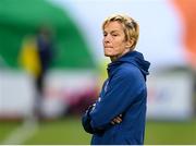 21 September 2021; Republic of Ireland manager Vera Pauw before the women's international friendly match between Republic of Ireland and Australia at Tallaght Stadium in Dublin. Photo by Stephen McCarthy/Sportsfile