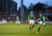 21 September 2021; Lucy Quinn of Republic of Ireland shoots to score her side's first goal during the women's international friendly match between Republic of Ireland and Australia at Tallaght Stadium in Dublin. Photo by Stephen McCarthy/Sportsfile