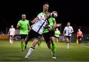 21 September 2021; Sean Murray of Dundalk in action against Shane McEleney of Finn Harps during the extra.ie FAI Cup Quarter-Final Replay match between Dundalk and Finn Harps at Oriel Park in Dundalk, Louth. Photo by Ben McShane/Sportsfile