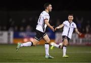 21 September 2021; Michael Duffy of Dundalk celebrates after scoring his side's third goal during the extra.ie FAI Cup Quarter-Final Replay match between Dundalk and Finn Harps at Oriel Park in Dundalk, Louth. Photo by Ben McShane/Sportsfile