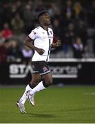 21 September 2021; Ebuka Kwelele of Dundalk during the extra.ie FAI Cup Quarter-Final Replay match between Dundalk and Finn Harps at Oriel Park in Dundalk, Louth. Photo by Ben McShane/Sportsfile