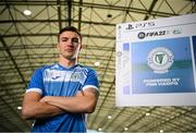 22 September 2021; SSE Airtricity League FIFA 22 Club Packs are back. Featuring the individual club crest of all 10 Premier Division teams, these exclusive sleeves will be available to download free from https://www.ea.com/games/fifa/fifa-22 when the game launches Friday, 1st October! Sean Boyd of Finn Harps during the launch at Sport Ireland National Indoor Arena at the Sport Ireland Campus in Dublin. Photo by Stephen McCarthy/Sportsfile